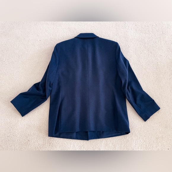 Talbots navy blue laine wool jacket - Picture 3 of 7